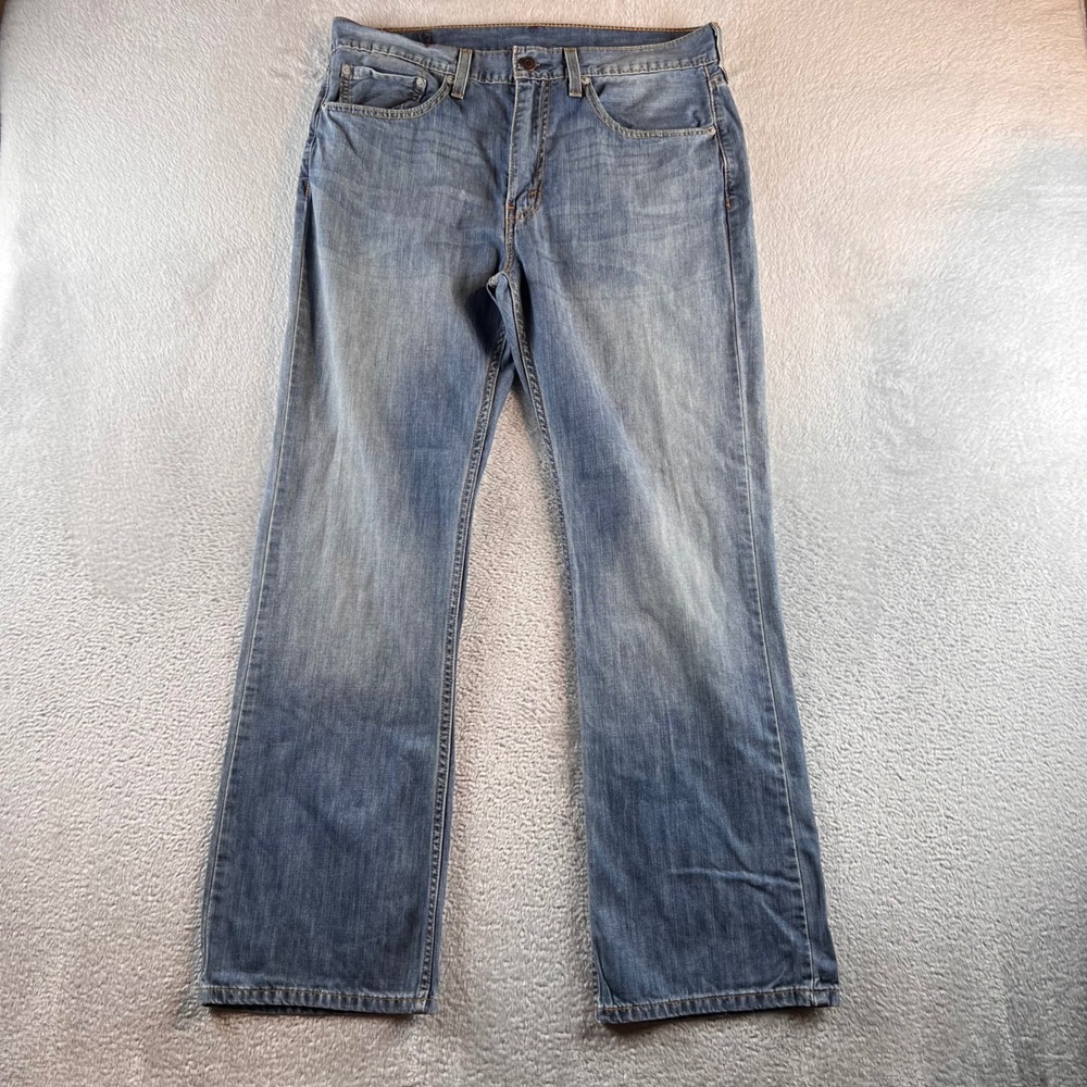 Levis 527 Slim Bootcut Jeans Mens 34x30 Blue Medium Wash Denim 05527-0175